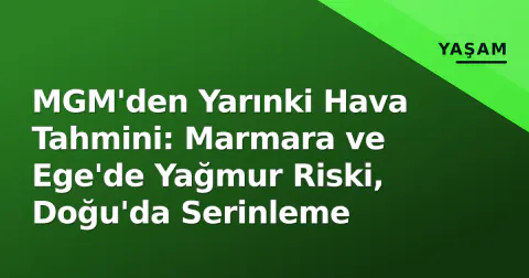 MGM'den Yarınki Hava Tahmini: Marmara ve Ege'de Yağmur Riski, Doğu'da Serinleme