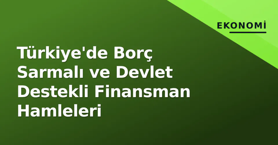 Türkiye'de Borç Sarmalı ve Devlet Destekli Finansman Hamleleri görseli