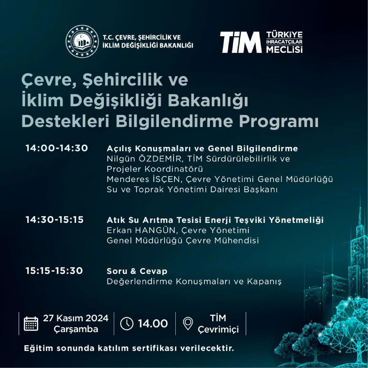 Ücretsiz Eğitim Programı: 27 Kasım 2024 - Çarşamba Ücretsiz Eğitim Programı: 27 Kasım 2024 - Çarşamba