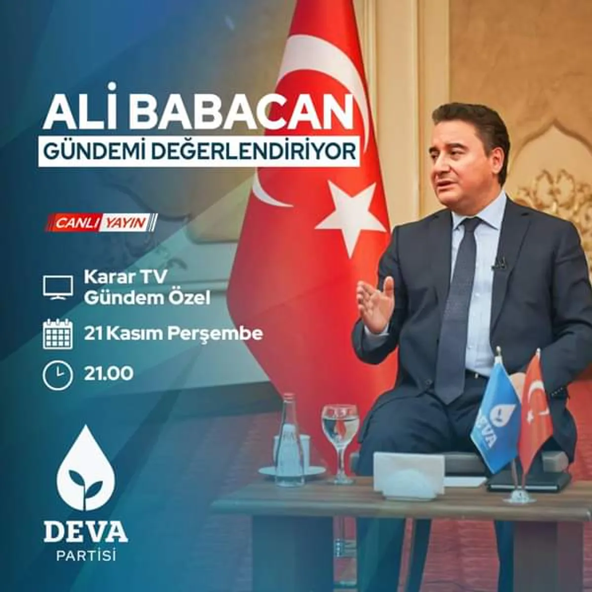 DEVA Partisi Genel Başkanı Ali Babacan, 'Gündem Özel' Programına Konuk Olacak DEVA Partisi Genel Başkanı Ali Babacan, 'Gündem Özel' Programına Konuk Olacak