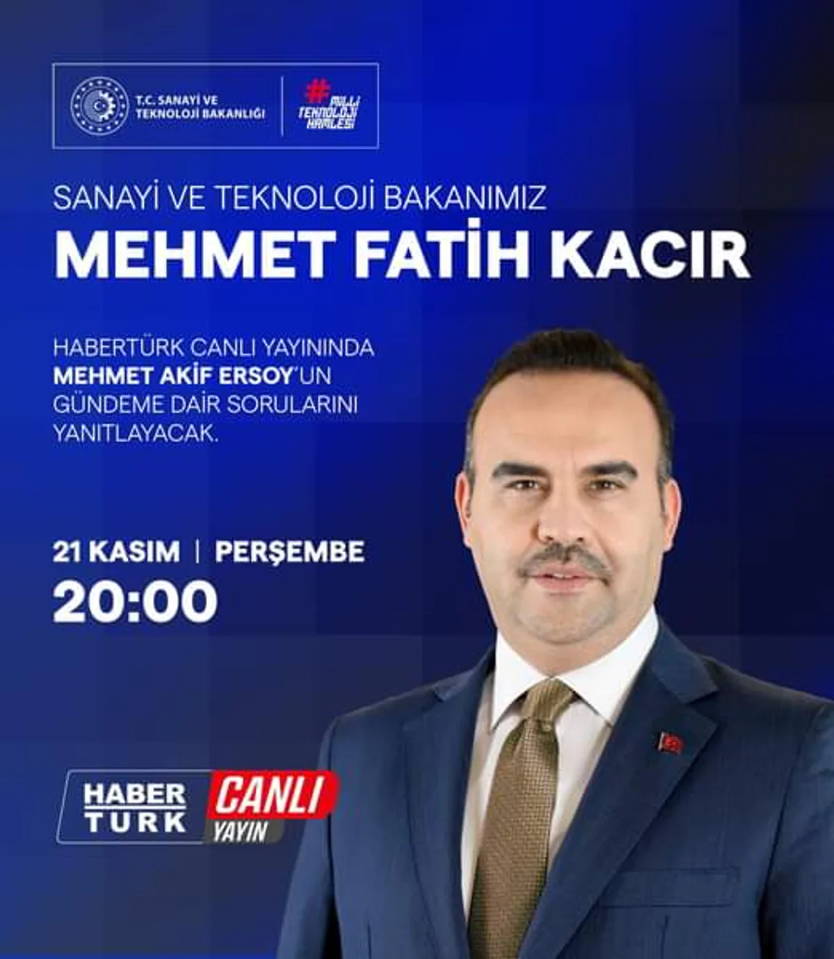 Bakan Mehmet Fatih Kacır Habertürk TV'de Gündeme Dair Soruları Yanıtlayacak Bakan Mehmet Fatih Kacır Habertürk TV'de Gündeme Dair Soruları Yanıtlayacak