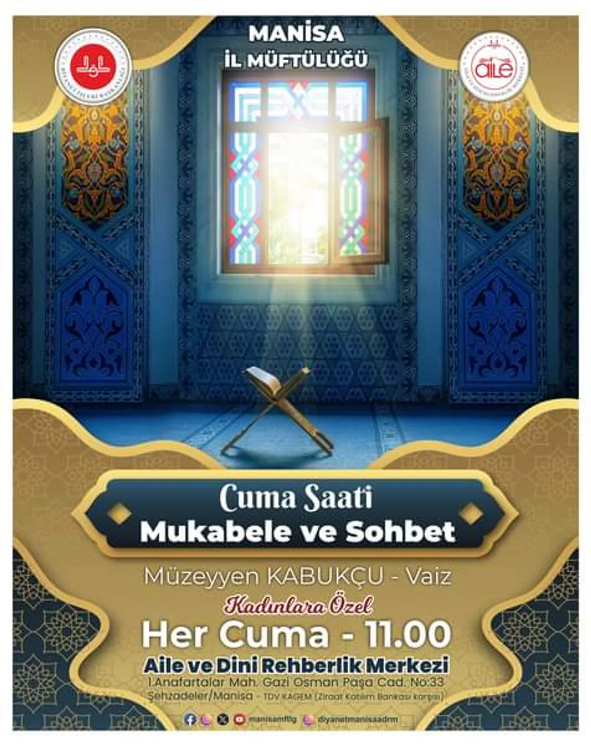 Manisa'da Kadınlara Özel Mukabele ve Sohbet Seansları Manisa'da Kadınlara Özel Mukabele ve Sohbet Seansları