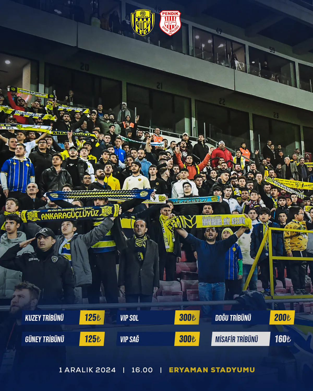 Ankaragücü, Siltaş Yapı Pendikspor Maçının Bilet Satışları Başladı Ankaragücü, Siltaş Yapı Pendikspor Maçının Bilet Satışları Başladı