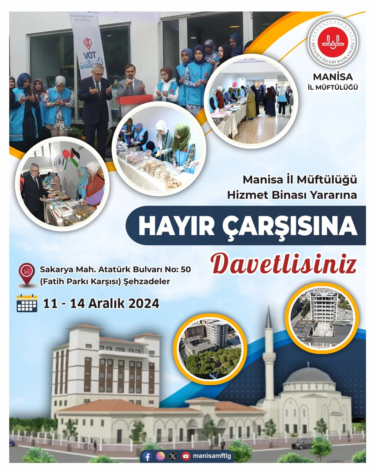 Manisa İl Müftülüğü'nden Hayır Çarşısı Daveti Manisa İl Müftülüğü'nden Hayır Çarşısı Daveti