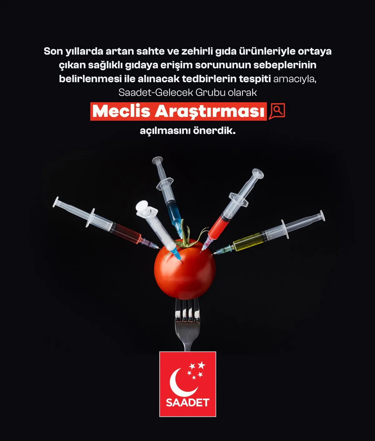 Saadet Gelecek Grubu, Sağlıklı Gıda Erişimi Sorununu Meclis'e Taşıdı Saadet Gelecek Grubu, Sağlıklı Gıda Erişimi Sorununu Meclis'e Taşıdı