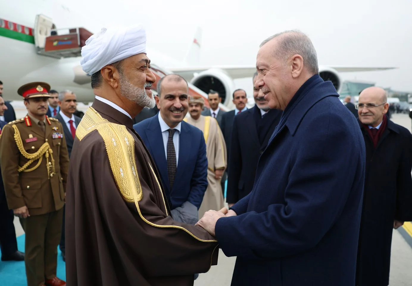 Cumhurbaşkanı Recep Tayyip Erdoğan, Umman Sultanı Heysem bin Tarık'ı Karşıladı Cumhurbaşkanı Recep Tayyip Erdoğan, Umman Sultanı Heysem bin Tarık'ı Karşıladı