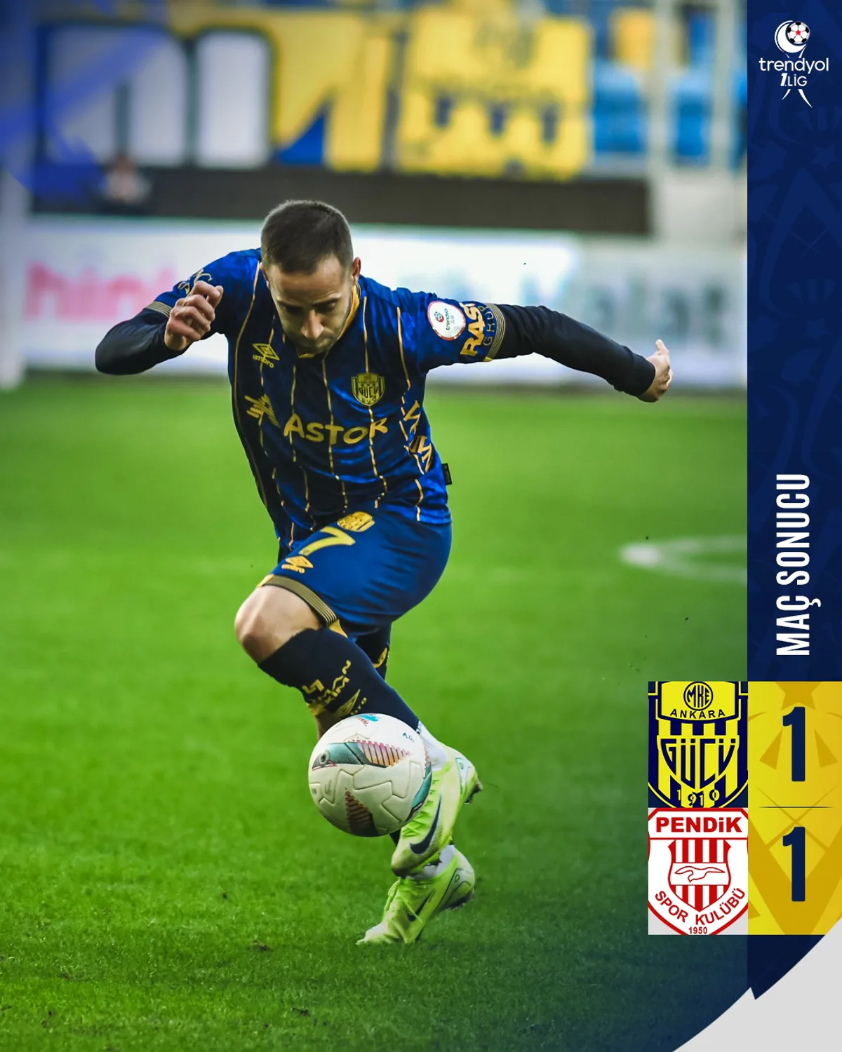 MKE Ankaragücü ile Siltaş Yapı Pendikspor Arasındaki Maç 1-1 Berabere Sonuçlandı MKE Ankaragücü ile Siltaş Yapı Pendikspor Arasındaki Maç 1-1 Berabere Sonuçlandı