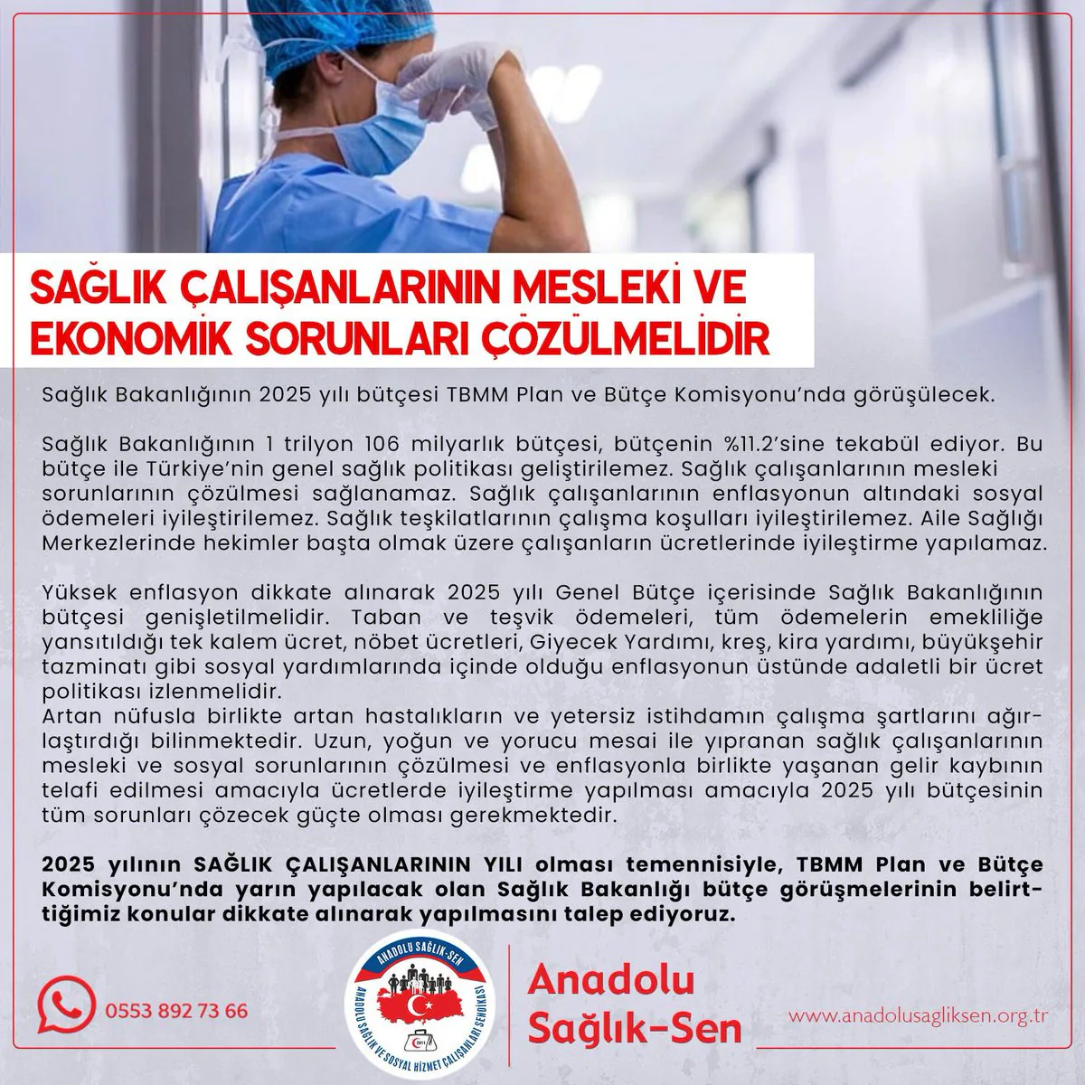 Sağlık Çalışanlarının Sorunlarına Dikkat Çekiliyor Sağlık Çalışanlarının Sorunlarına Dikkat Çekiliyor