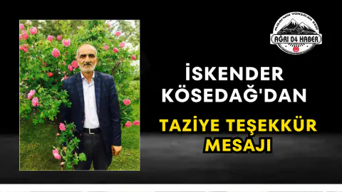 İskender Kösedağ'dan Nurcan Kösedağ'ın vefatı sonrası teşekkür mesajı