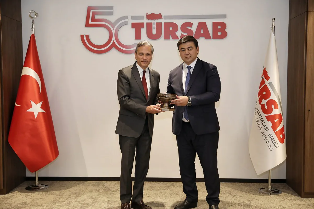 TÜRSAB Kazakistan Türkistan heyetini ağırladı TÜRSAB Kazakistan Türkistan heyetini ağırladı