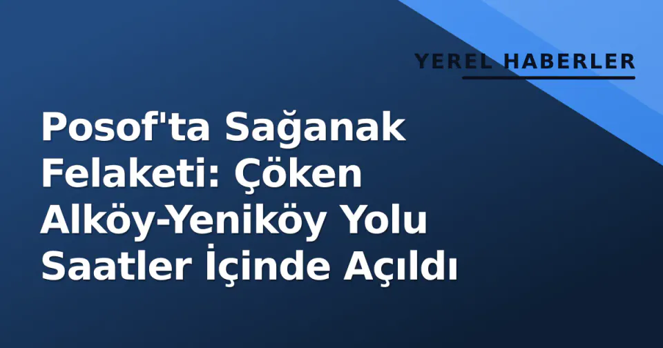 Posof'ta Sağanak Felaketi: Çöken Alköy-Yeniköy Yolu Saatler İçinde Açıldı görseli