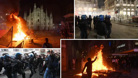 Milano'da şiddet olayları: 160 kişi gözaltına alındı