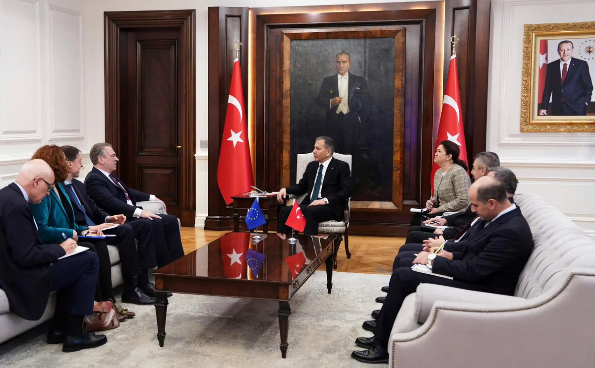 İçişleri Bakanı Ali Yerlikaya, AB Türkiye Delegasyonu Heyetini Kabul Etti İçişleri Bakanı Ali Yerlikaya, AB Türkiye Delegasyonu Heyetini Kabul Etti