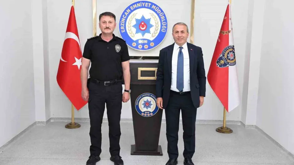 Erzincan'da Emniyet Teşkilatından Anlamlı Buluşma: Kenan Kurt'tan Zafer Baybaba'ya Ziyaret görseli