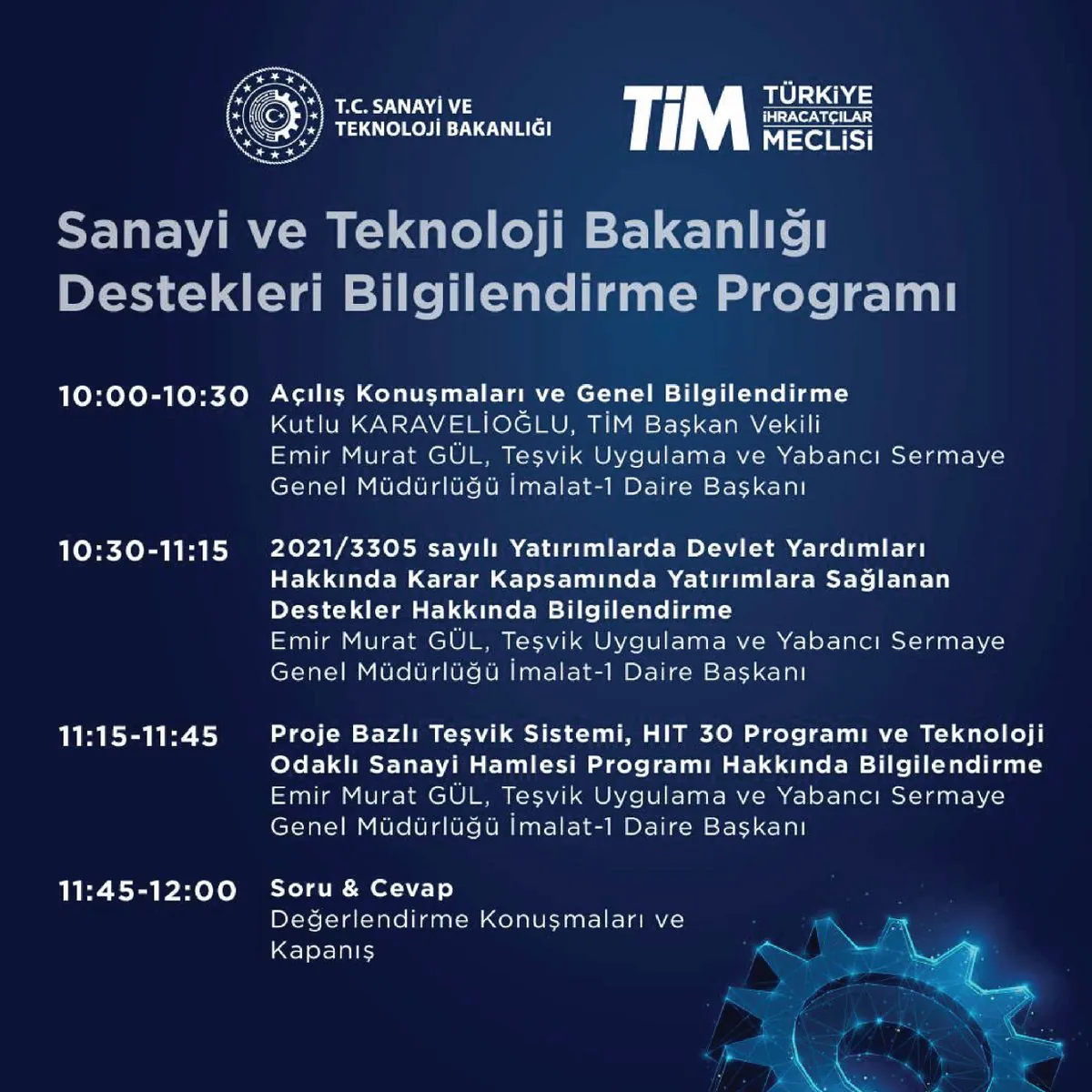 Sanayi ve Teknoloji Bakanlığı Destekleri Hakkında Bilgilendirme Programı Düzenleniyor Sanayi ve Teknoloji Bakanlığı Destekleri Hakkında Bilgilendirme Programı Düzenleniyor