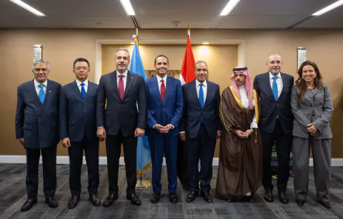 Hakan Fidan BM'de Sekizli Grup toplantısında: Gazze'de ateşkes ve iki devlet çözümü için ortak irade vurgulandı