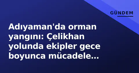 Adıyaman'da orman yangını: Çelikhan yolunda ekipler gece boyunca mücadele edecek