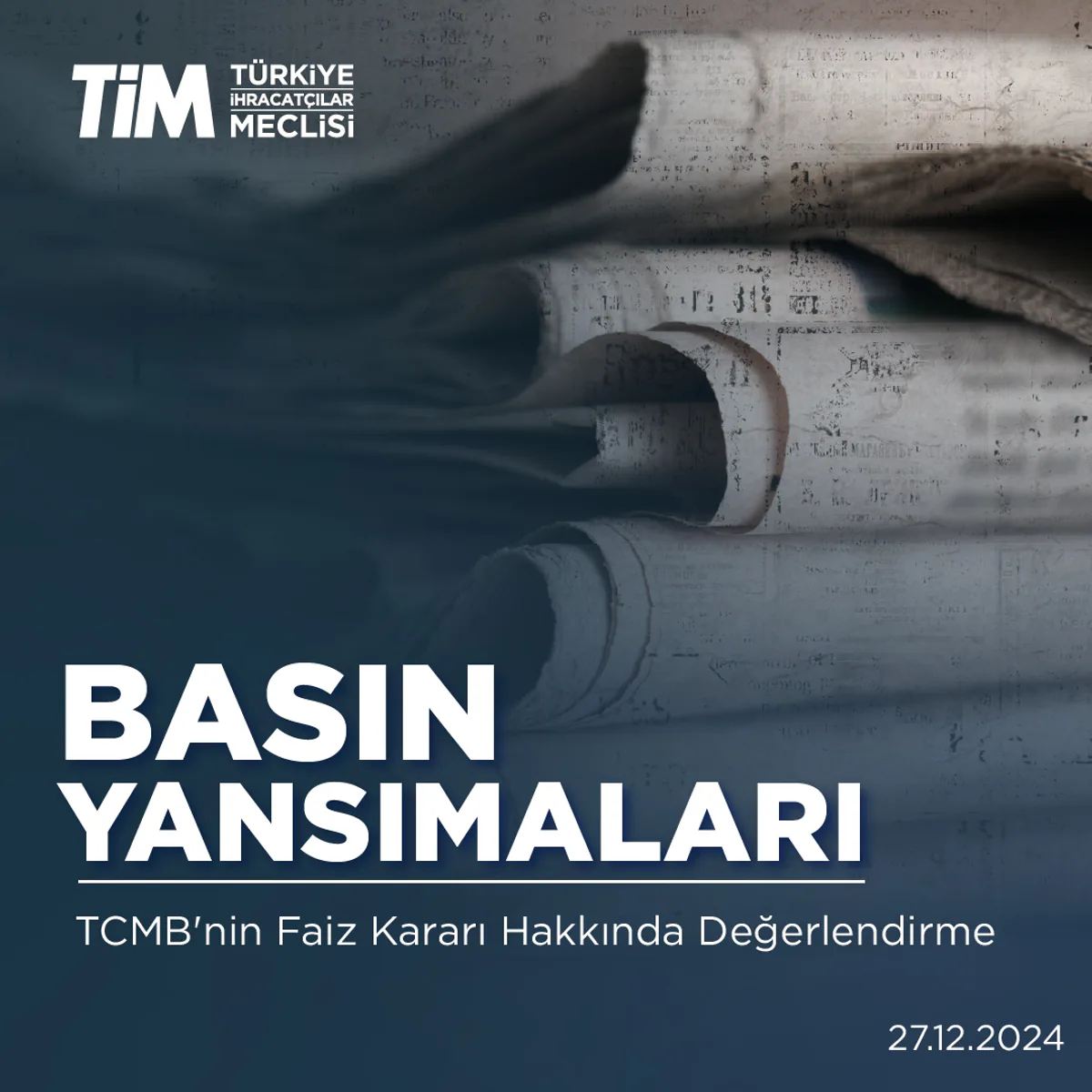 TİM Başkanı Mustafa Gültepe, TCMB Faiz İndirimi Kararı Hakkında Açıklama Yaptı TİM Başkanı Mustafa Gültepe, TCMB Faiz İndirimi Kararı Hakkında Açıklama Yaptı