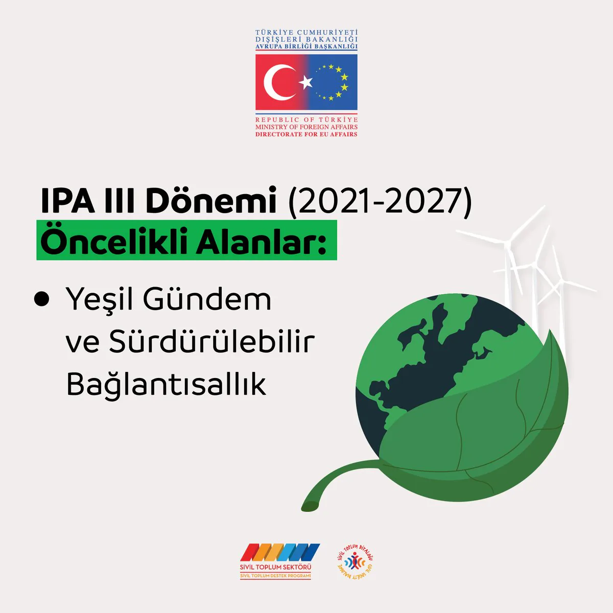 2021-2027 IPA III Dönemi'nde Yeşil Gündem ve Sürdürülebilir Bağlantısallık Öncelikli Alan Olarak Belirlendi 2021-2027 IPA III Dönemi'nde Yeşil Gündem ve Sürdürülebilir Bağlantısallık Öncelikli Alan Olarak Belirlendi