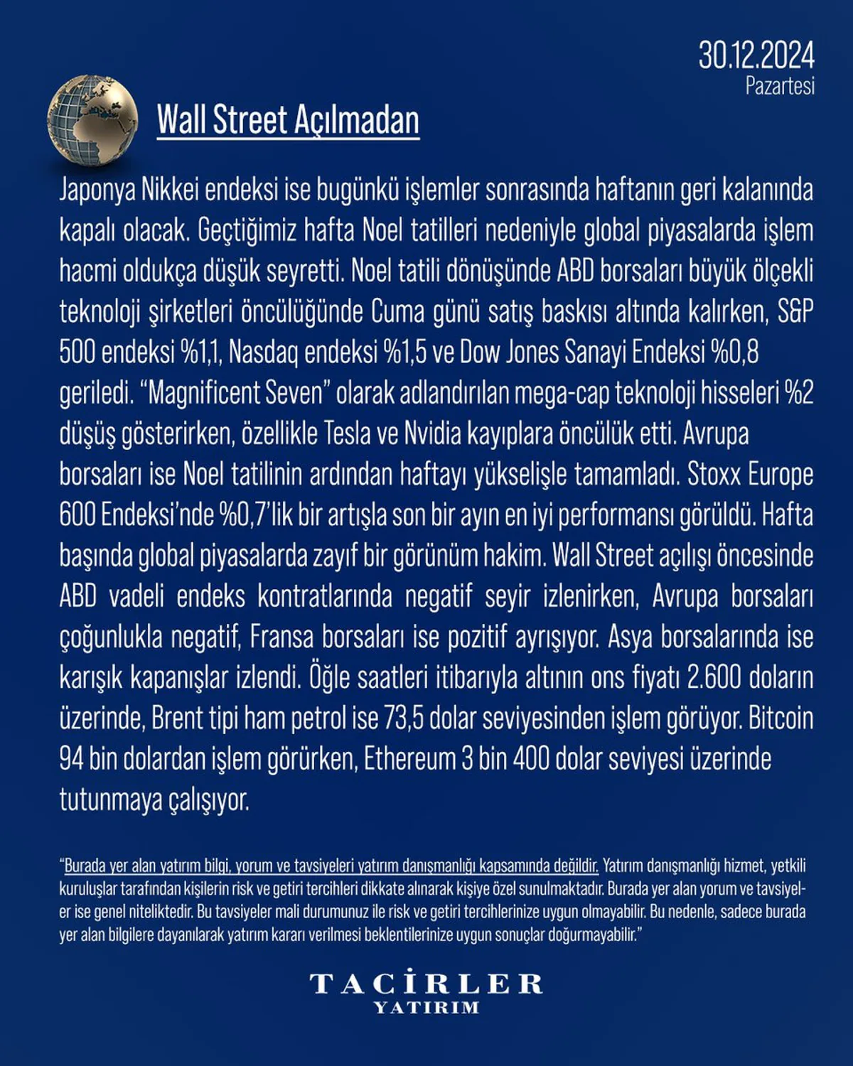 Global Piyasalar Verilerle Aşırı Rehavet Yaşadı Global Piyasalar Verilerle Aşırı Rehavet Yaşadı