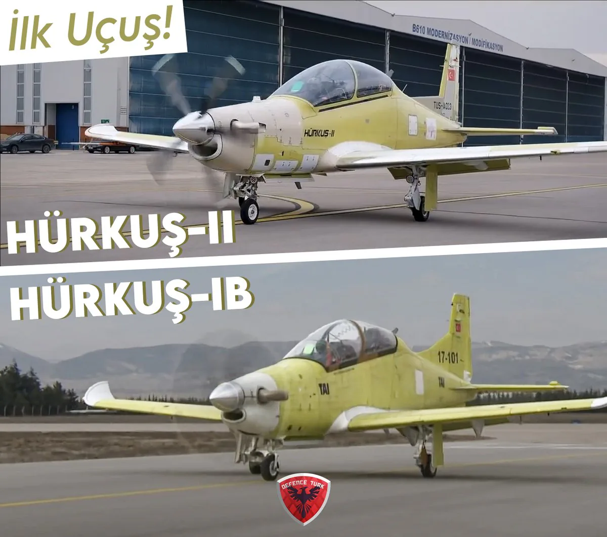 HÜRKUŞ II İlk Uçuşunu Gerçekleştirdi HÜRKUŞ II İlk Uçuşunu Gerçekleştirdi