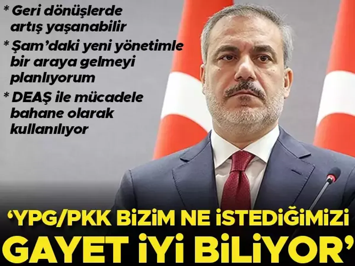 Dışişleri Bakanı Hakan Fidan: YPG ve PKK Türkiye'nin beklentilerini anlıyor Dışişleri Bakanı Hakan Fidan: YPG ve PKK Türkiye'nin beklentilerini anlıyor