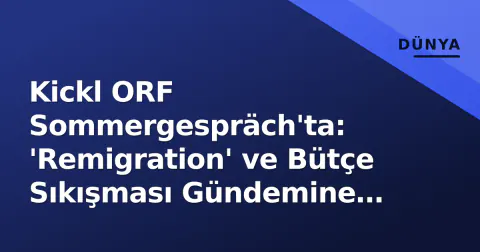 Kickl ORF Sommergespräch'ta: 'Remigration' ve Bütçe Sıkışması Gündemine Hükmetti