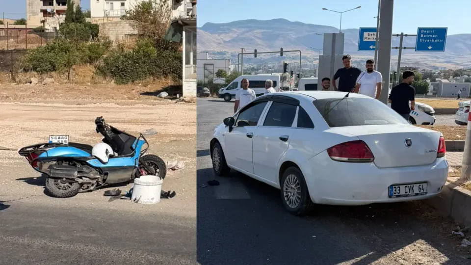 Kurtalan'da motosiklet otomobil çarpıştı: 1 yaralı görseli
