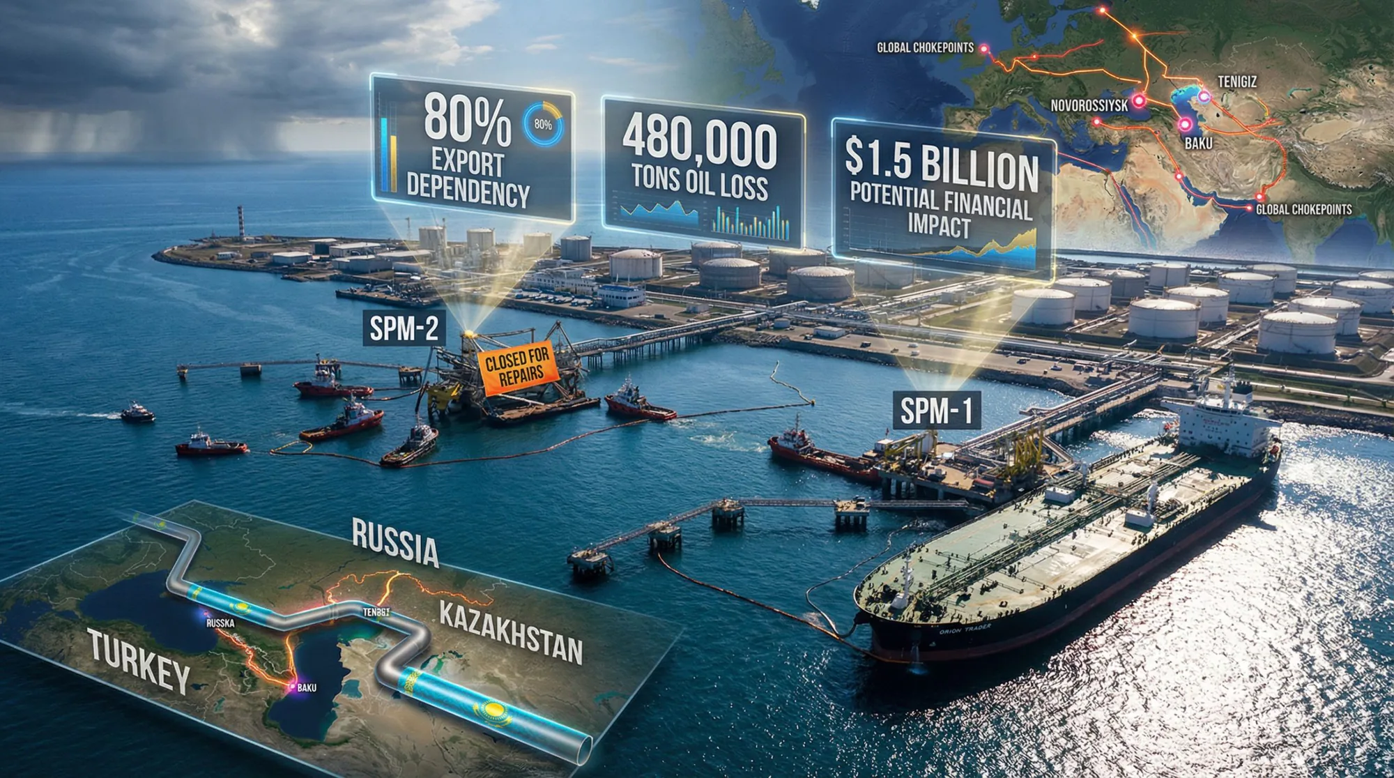 Caspian Pipeline Consortium Lojistik Operasyonlarını Durdurdu Caspian Pipeline Consortium Lojistik Operasyonlarını Durdurdu