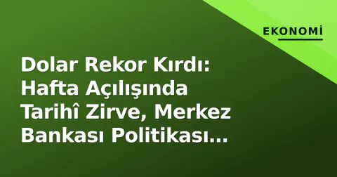 Dolar Rekor Kırdı: Hafta Açılışında Tarihî Zirve, Merkez Bankası Politikası Odakta