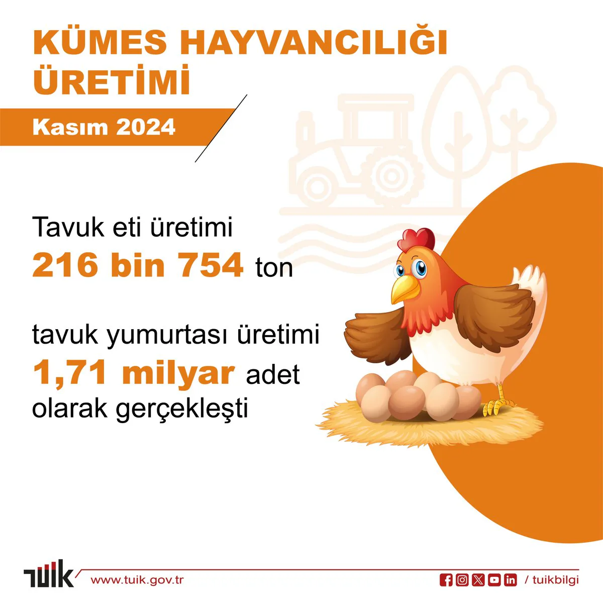 Türkiye'de Kümes Hayvancılığı Üretim Verileri Açıklandı Türkiye'de Kümes Hayvancılığı Üretim Verileri Açıklandı