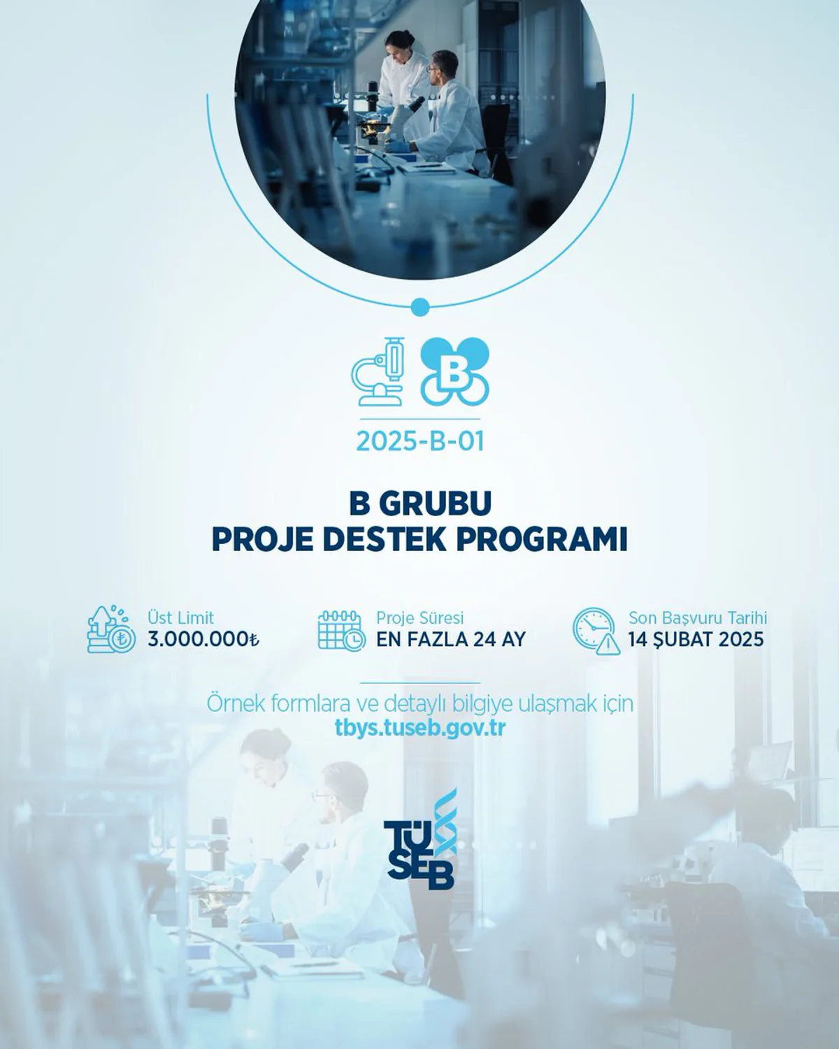 TÜSEB'den Yeni Proje Desteği: B Grubu Araştırmacılar İçin Fırsatlar TÜSEB'den Yeni Proje Desteği: B Grubu Araştırmacılar İçin Fırsatlar