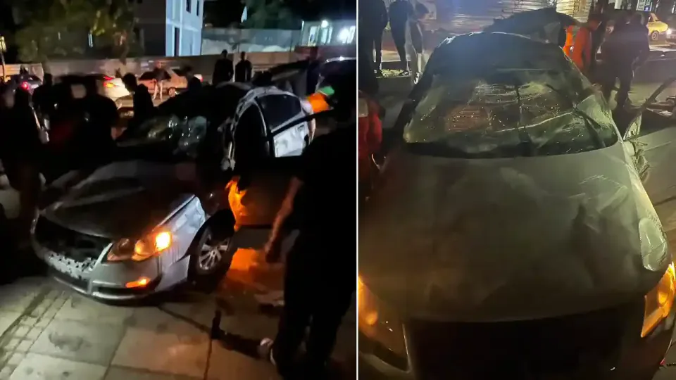Gaziantep'te 19 Mayıs Lisesi önünde araç takla attı: Yaralılar var görseli