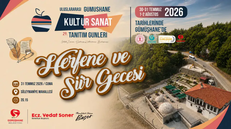 Gümüşhane'de Tarihi Atmosfer: Süleymaniye Mahallesi'nde Herfene ve Şiir Gecesi görseli