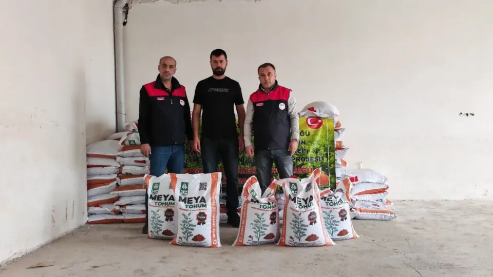 Palu'da üreticilere %70 hibeli 10 ton kırmızı mercimek tohumu dağıtıldı görseli