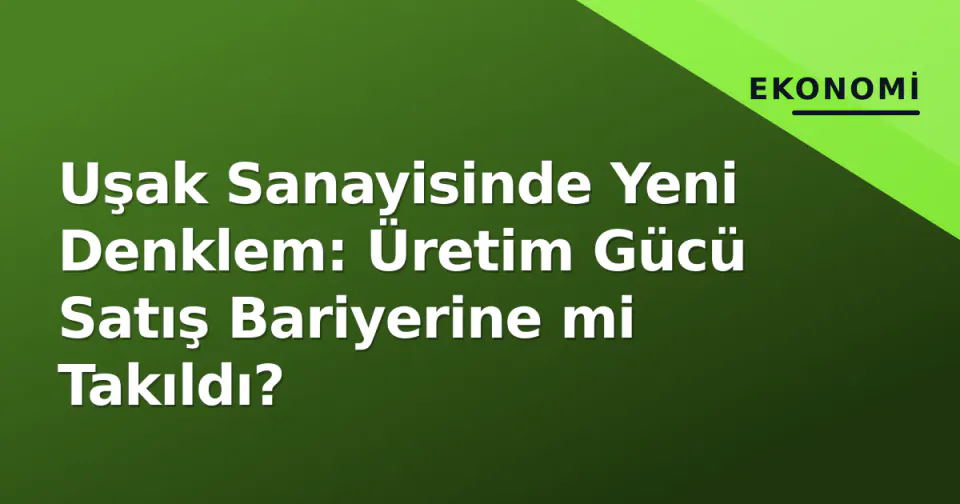 Uşak Sanayisinde Yeni Denklem: Üretim Gücü Satış Bariyerine mi Takıldı? görseli