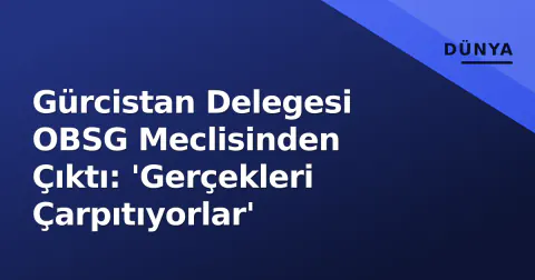 Gürcistan Delegesi OBSG Meclisinden Çıktı: 'Gerçekleri Çarpıtıyorlar'