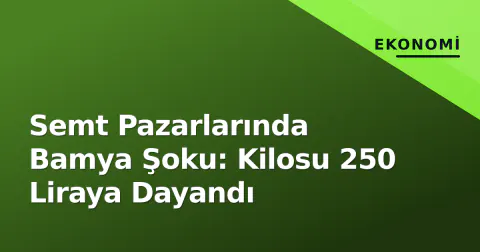 Semt Pazarlarında Bamya Şoku: Kilosu 250 Liraya Dayandı