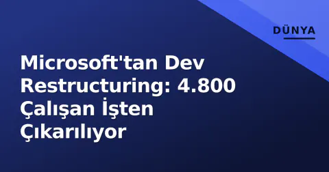 Microsoft'tan Dev Restructuring: 4.800 Çalışan İşten Çıkarılıyor