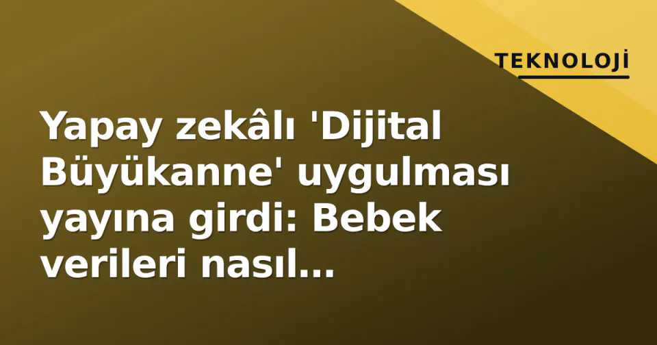 Yapay zekâlı 'Dijital Büyükanne' uygulması yayına girdi: Bebek verileri nasıl korunuyor? görseli