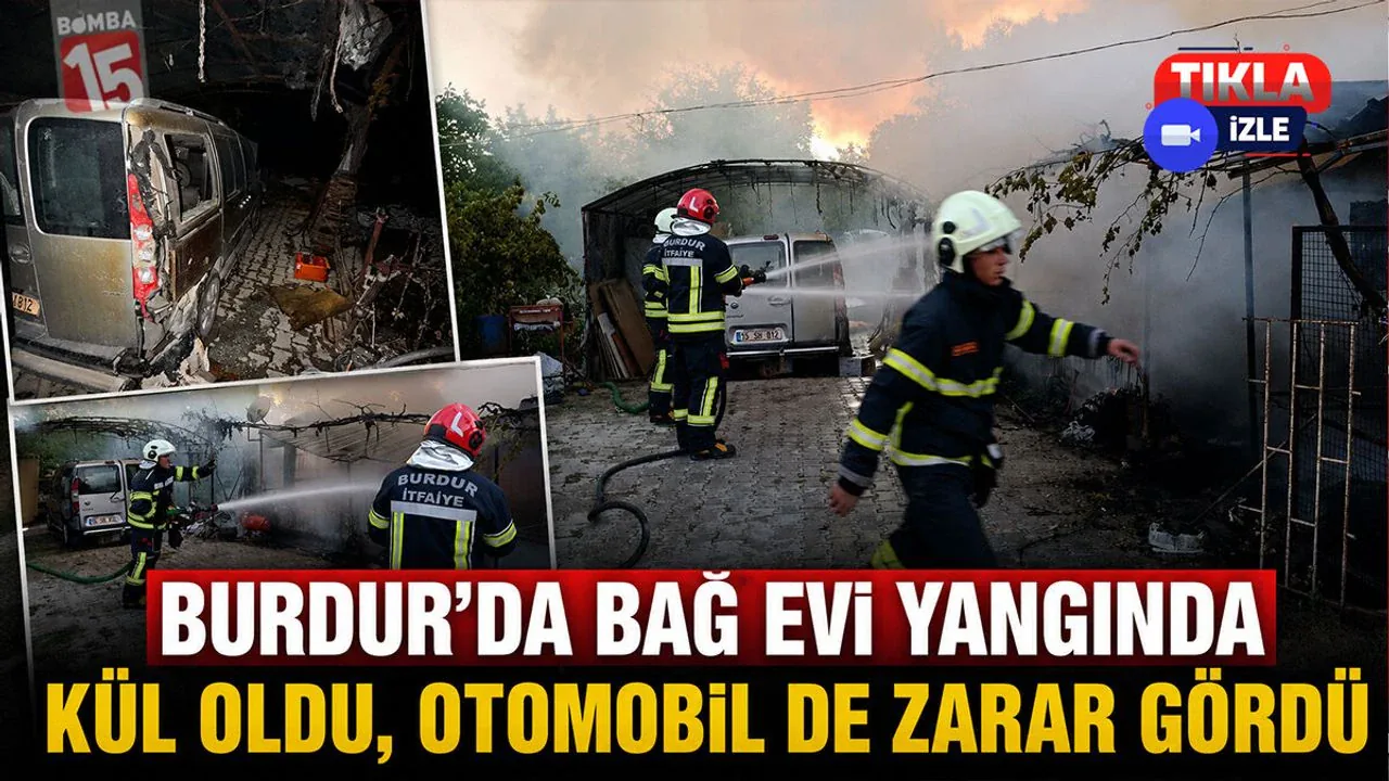 Burdur'da Bağ Evinde Yangın Alevler Araçta da Hasar Bıraktı Burdur'da Bağ Evinde Yangın Alevler Araçta da Hasar Bıraktı