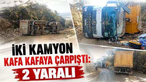 Bilecik'te Maden Ocağı Yolunda Kaza: İki Kamyon Kafa Kafaya Çarpıştı