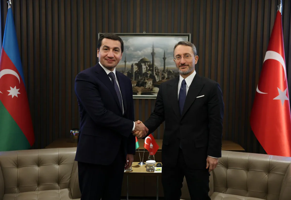 İletişim Başkanı Altun, Azerbaycan Yardımcısı Hacıyev ile Dostluğu Güçlendirdi İletişim Başkanı Altun, Azerbaycan Yardımcısı Hacıyev ile Dostluğu Güçlendirdi