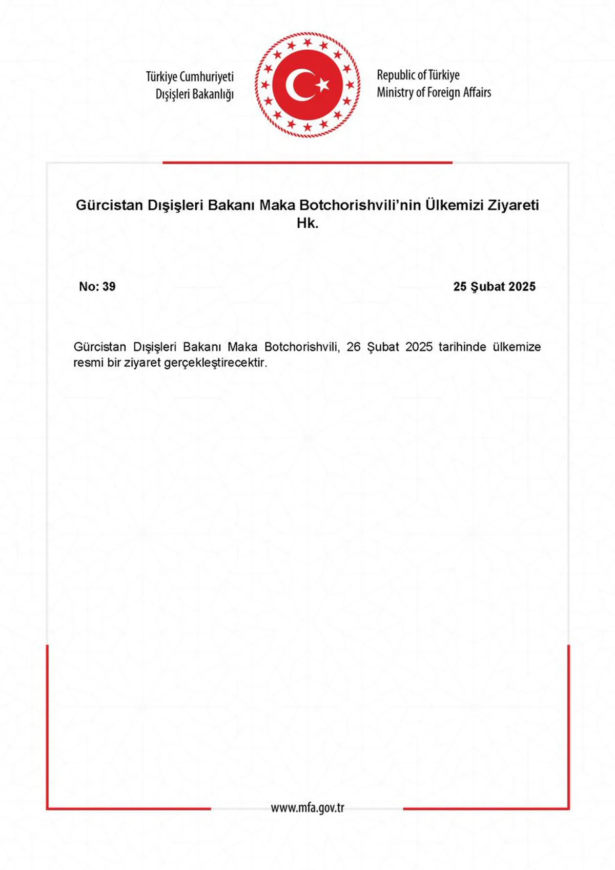Gürcistan Dışişleri Bakanının Türkiye'yi Ziyareti: İlişkilerin Güçlenmesi Gürcistan Dışişleri Bakanının Türkiye'yi Ziyareti: İlişkilerin Güçlenmesi