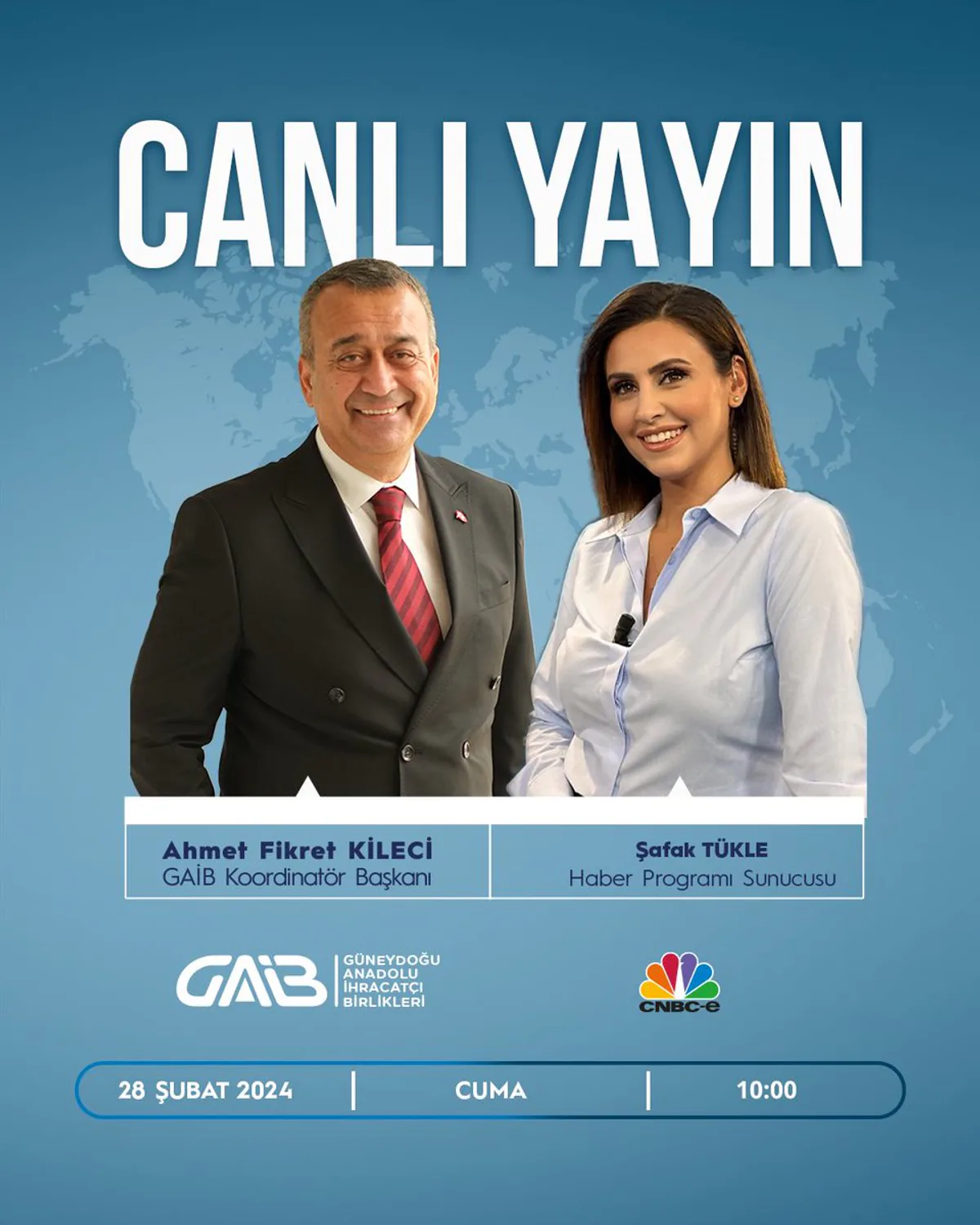 GAİB Başkan Vekili, CNBC'de Büyük Değerlendirme Yapacak GAİB Başkan Vekili, CNBC'de Büyük Değerlendirme Yapacak