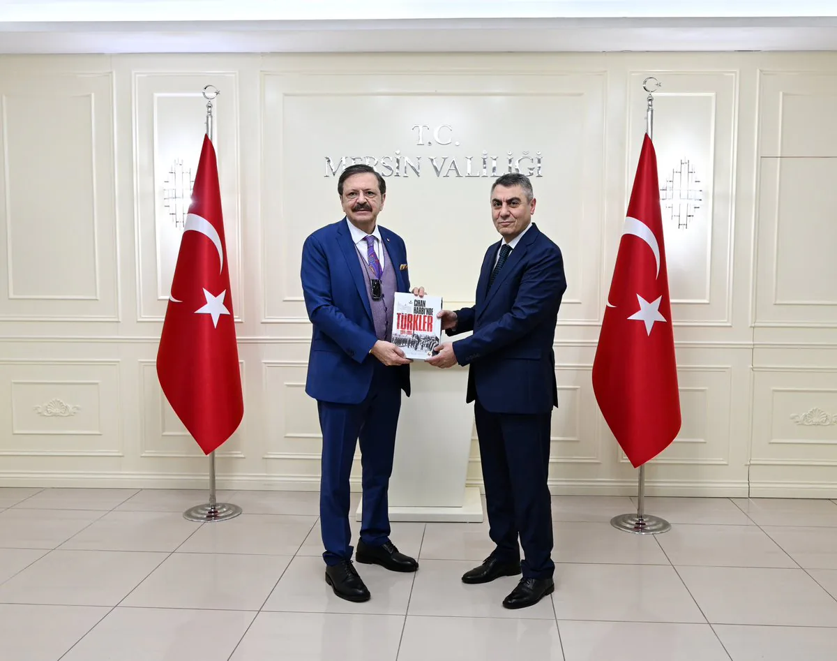 TOBB Başkanı Hisarcıklıoğlu, Mersin Valisi Toros'u Ziyaret Etti ve Misafirperverliği İçin Teşekkür Etti TOBB Başkanı Hisarcıklıoğlu, Mersin Valisi Toros'u Ziyaret Etti ve Misafirperverliği İçin Teşekkür Etti