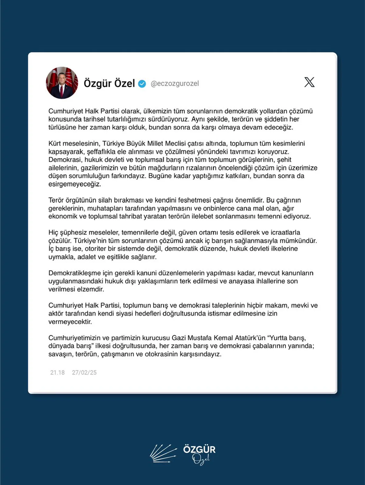 Adana Milletvekili Burhanettin Bulut: Atatürk İlkesi Doğrultusunda Barış ve Demokrasiyi Vurguladı Adana Milletvekili Burhanettin Bulut: Atatürk İlkesi Doğrultusunda Barış ve Demokrasiyi Vurguladı