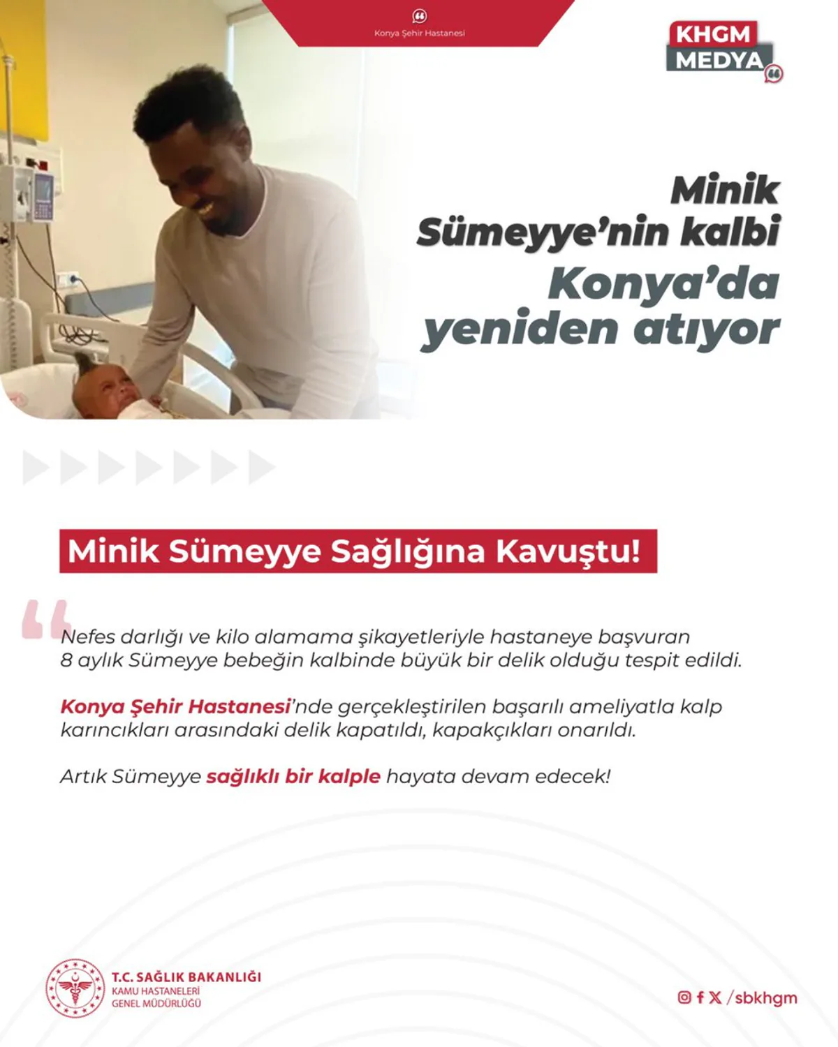 Konya'da Minik Sümeyye'nin Kalbi Yeniden Atıyor Konya'da Minik Sümeyye'nin Kalbi Yeniden Atıyor