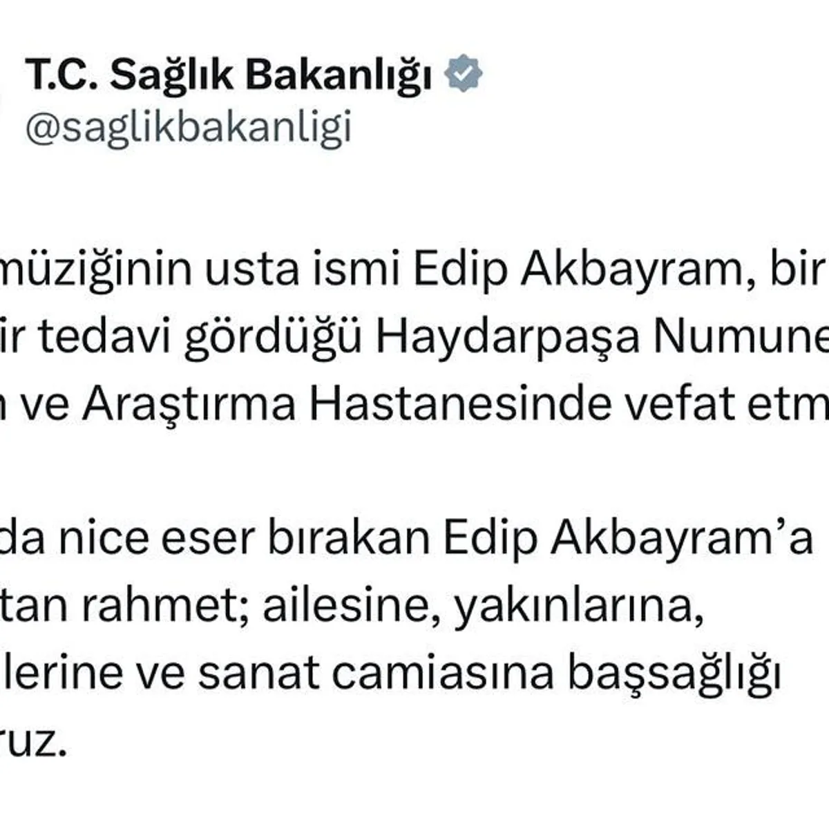 Türk Müziğin Usta Ismi Edip Akbayram Vefat Etti Türk Müziğin Usta Ismi Edip Akbayram Vefat Etti