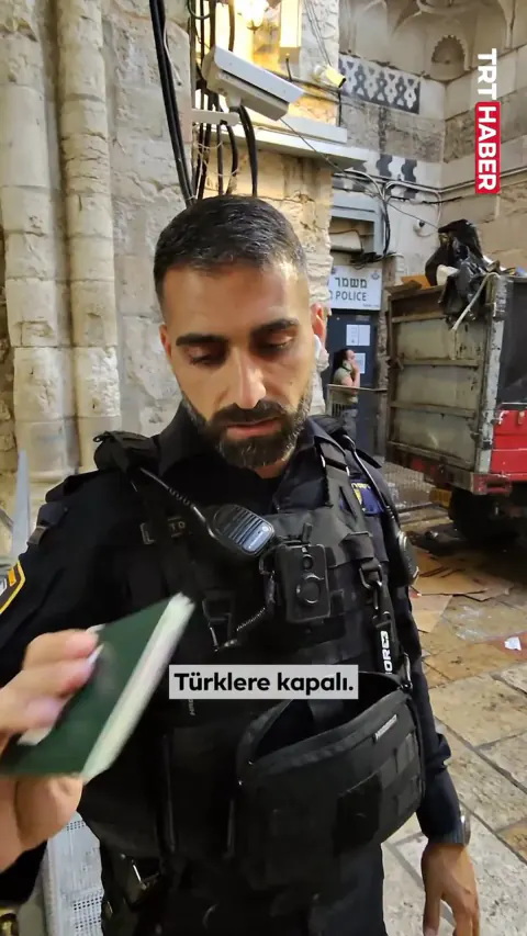 İsrail Polisi Türk Vatandaşının Mescid-i Aksa Girişini Engelledi